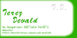 terez devald business card